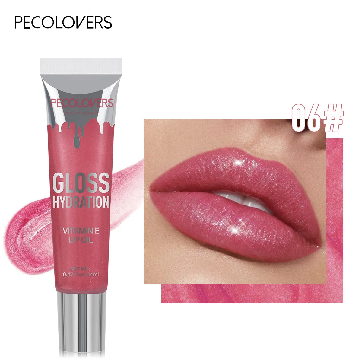 Crystal Jelly Lip Gloss Tube Lip Moisturizing Oil Shiny Lip Oil Moisturizing Women's Lip Gloss