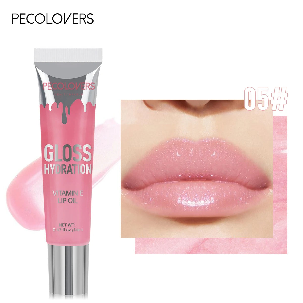 Crystal Jelly Lip Gloss Tube Lip Moisturizing Oil Shiny Lip Oil Moisturizing Women's Lip Gloss