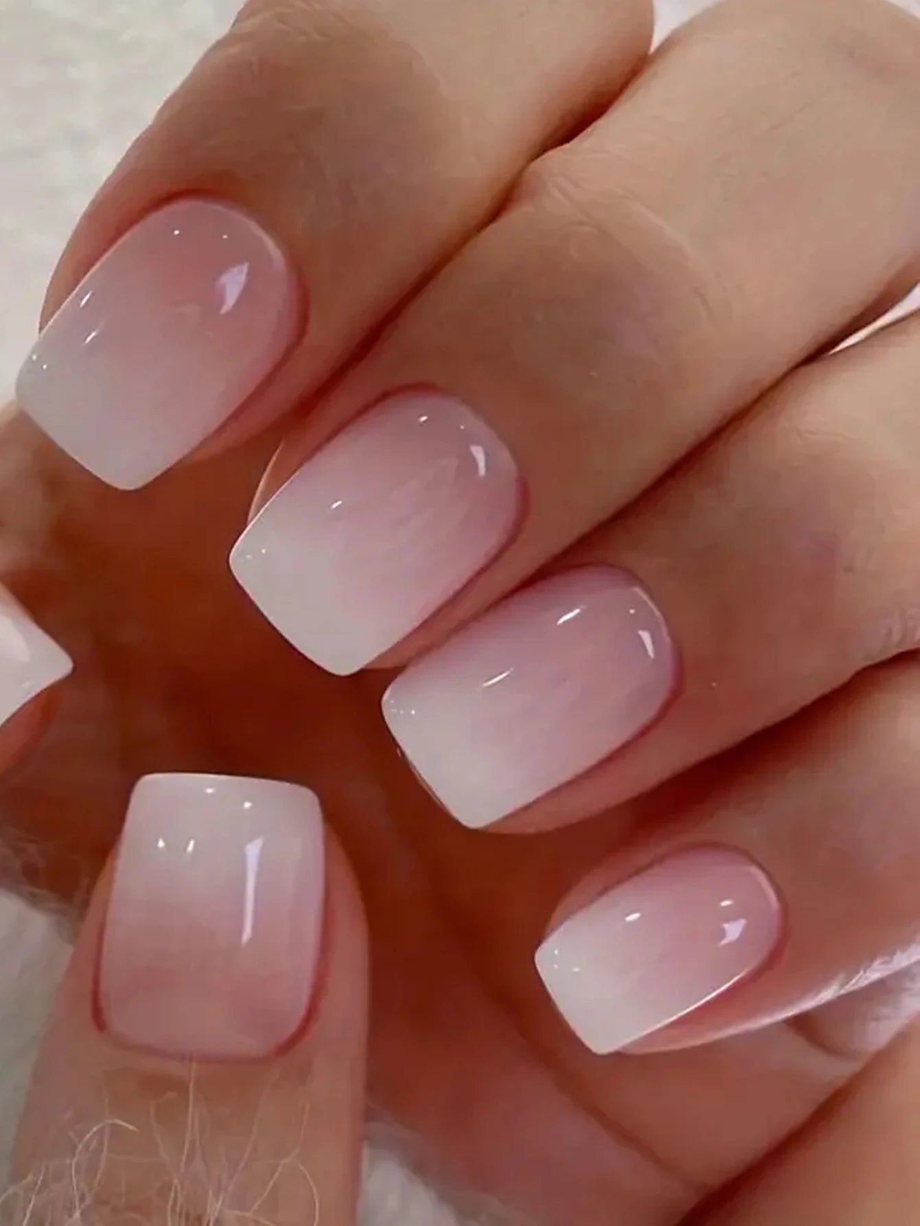 24PCS Medium Almond Fleshcolor Press On Nails Fake Nails Pink Summer Nails Press On Nails