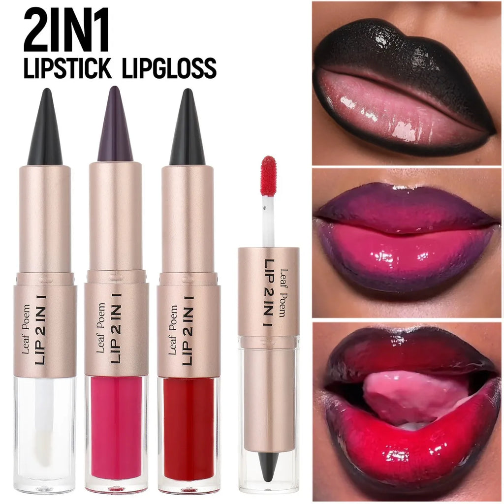 Pen Nude Brown Mirror Glass Lip Gloss Matte Lip Liner Waterproof