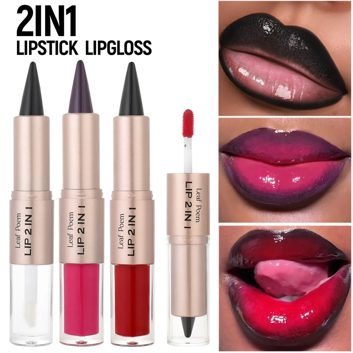 Pen Nude Brown Mirror Glass Lip Gloss Matte Lip Liner Waterproof