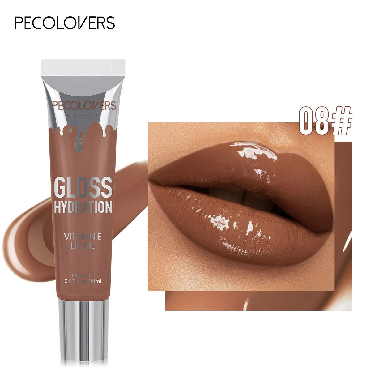 Crystal Jelly Lip Gloss Tube Lip Moisturizing Oil Shiny Lip Oil Moisturizing Women's Lip Gloss