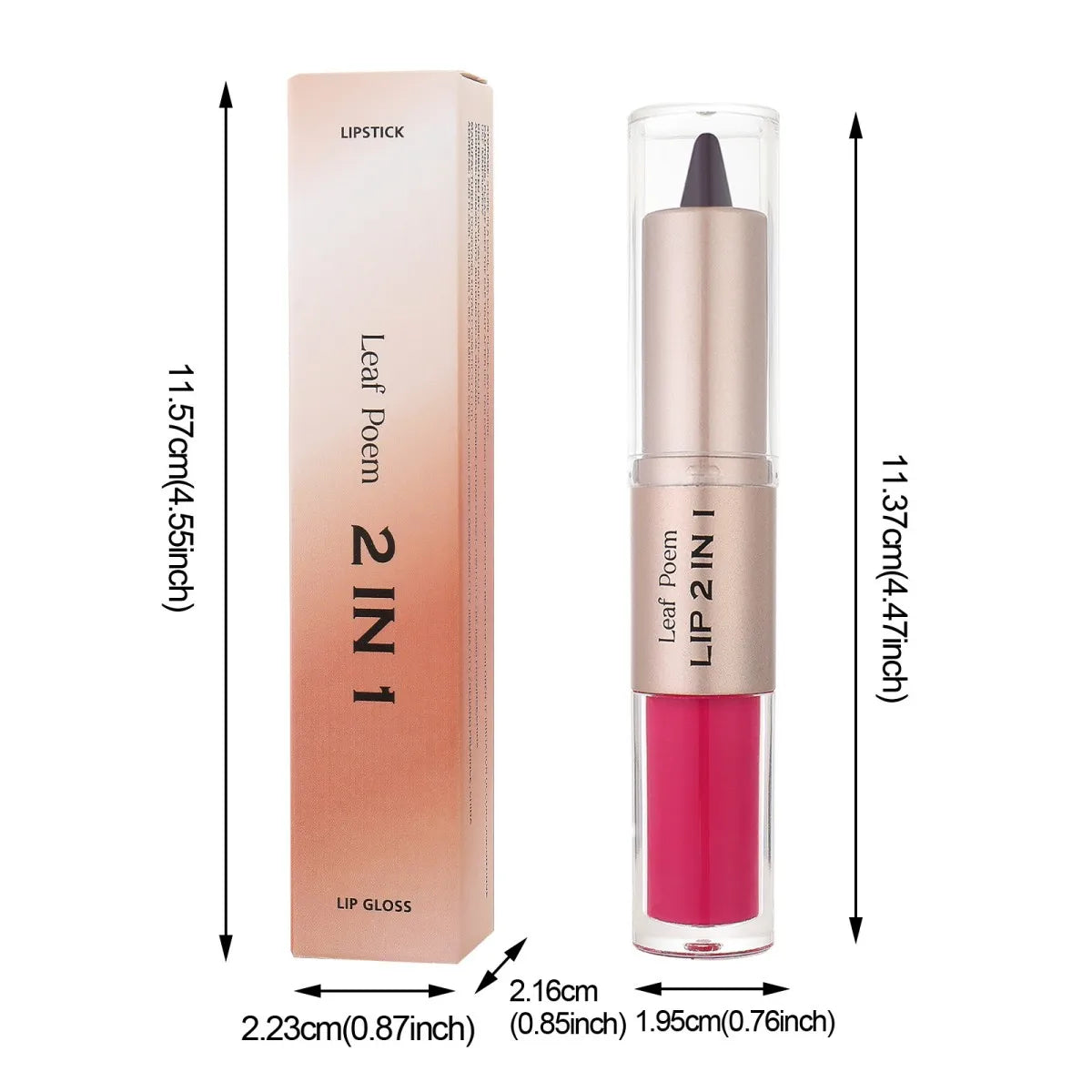Pen Nude Brown Mirror Glass Lip Gloss Matte Lip Liner Waterproof