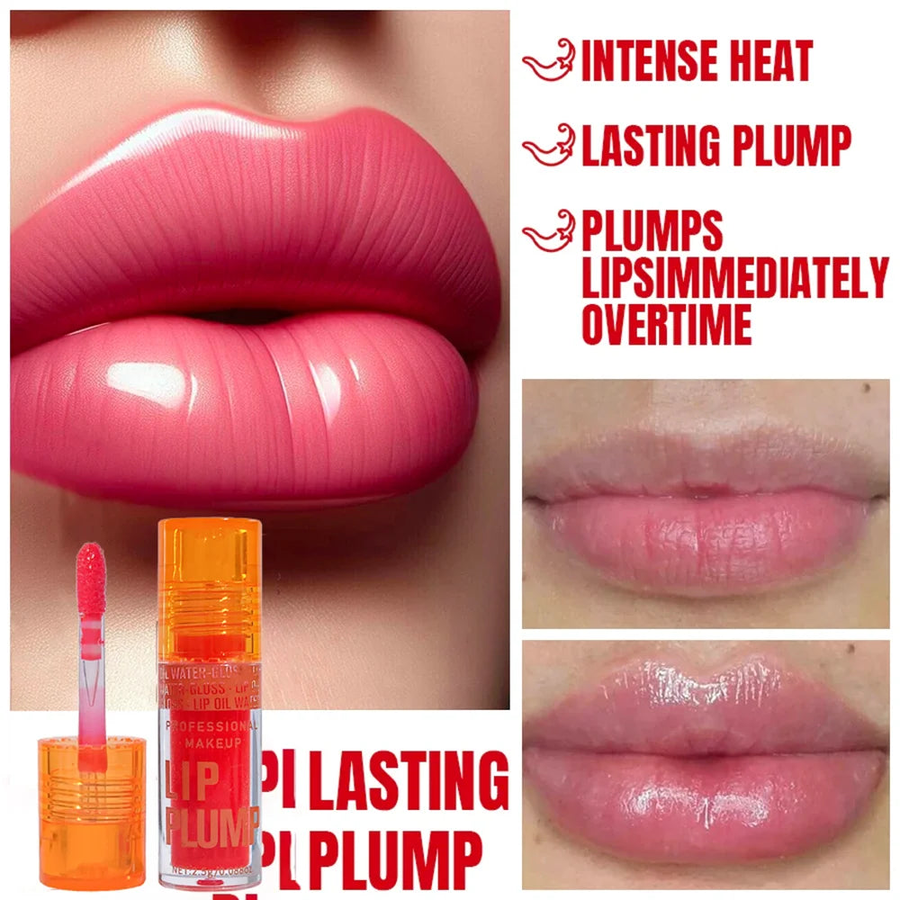Cherry Plump Lip Oil – Moisturizing Lip Gloss Serum, Long lasting
