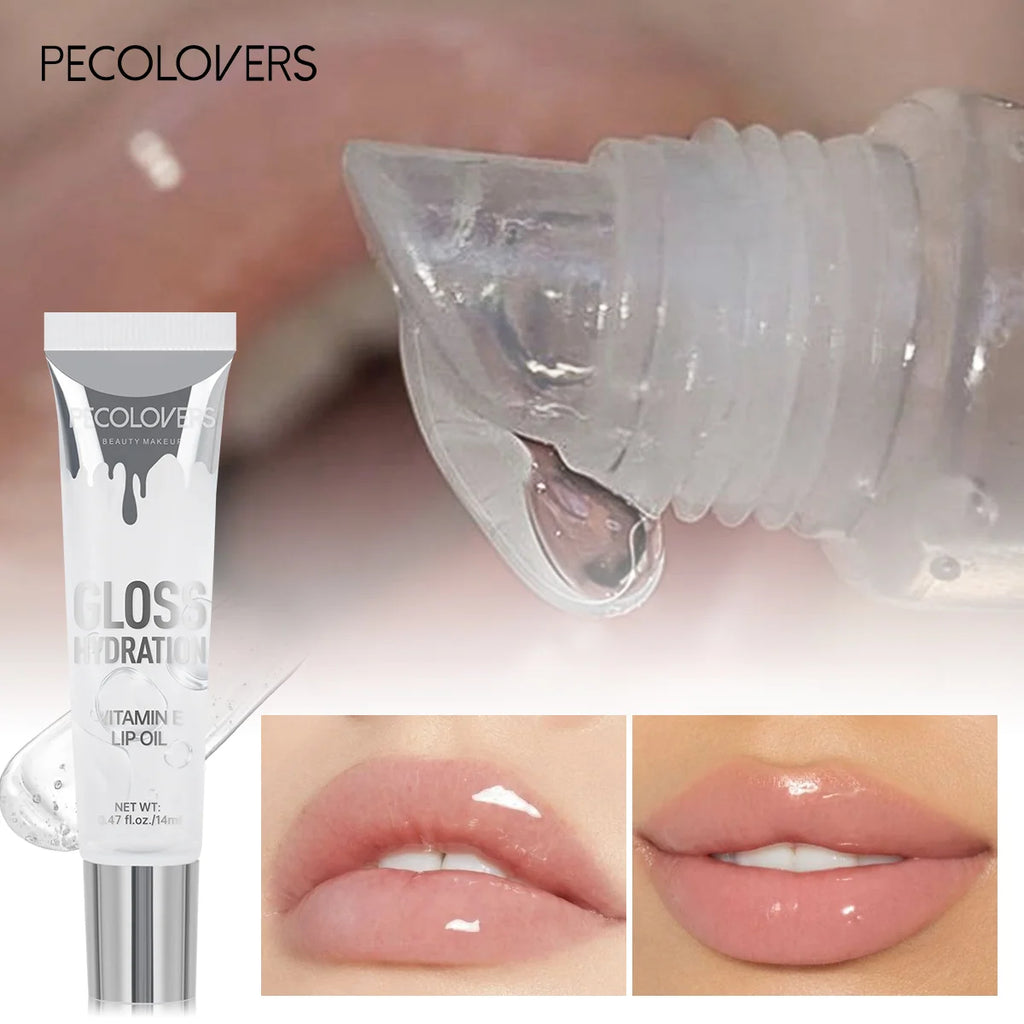 Crystal Jelly Lip Gloss Tube Lip Moisturizing Oil Shiny Lip Oil Moisturizing Women's Lip Gloss
