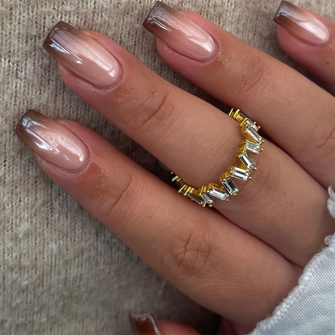 24PCS Medium Almond Fleshcolor Press On Nails Fake Nails Pink Summer Nails Press On Nails