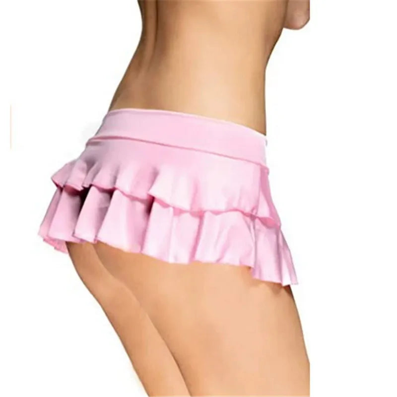 Women's Mini Skirt Low Waist Solid Color  Skirt