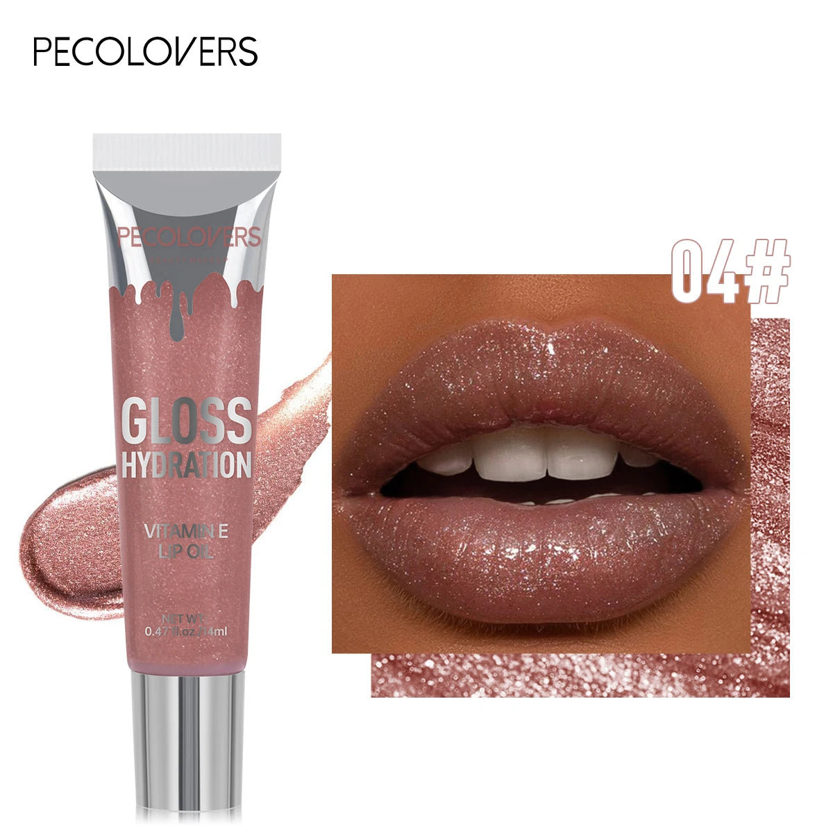 Crystal Jelly Lip Gloss Tube Lip Moisturizing Oil Shiny Lip Oil Moisturizing Women's Lip Gloss