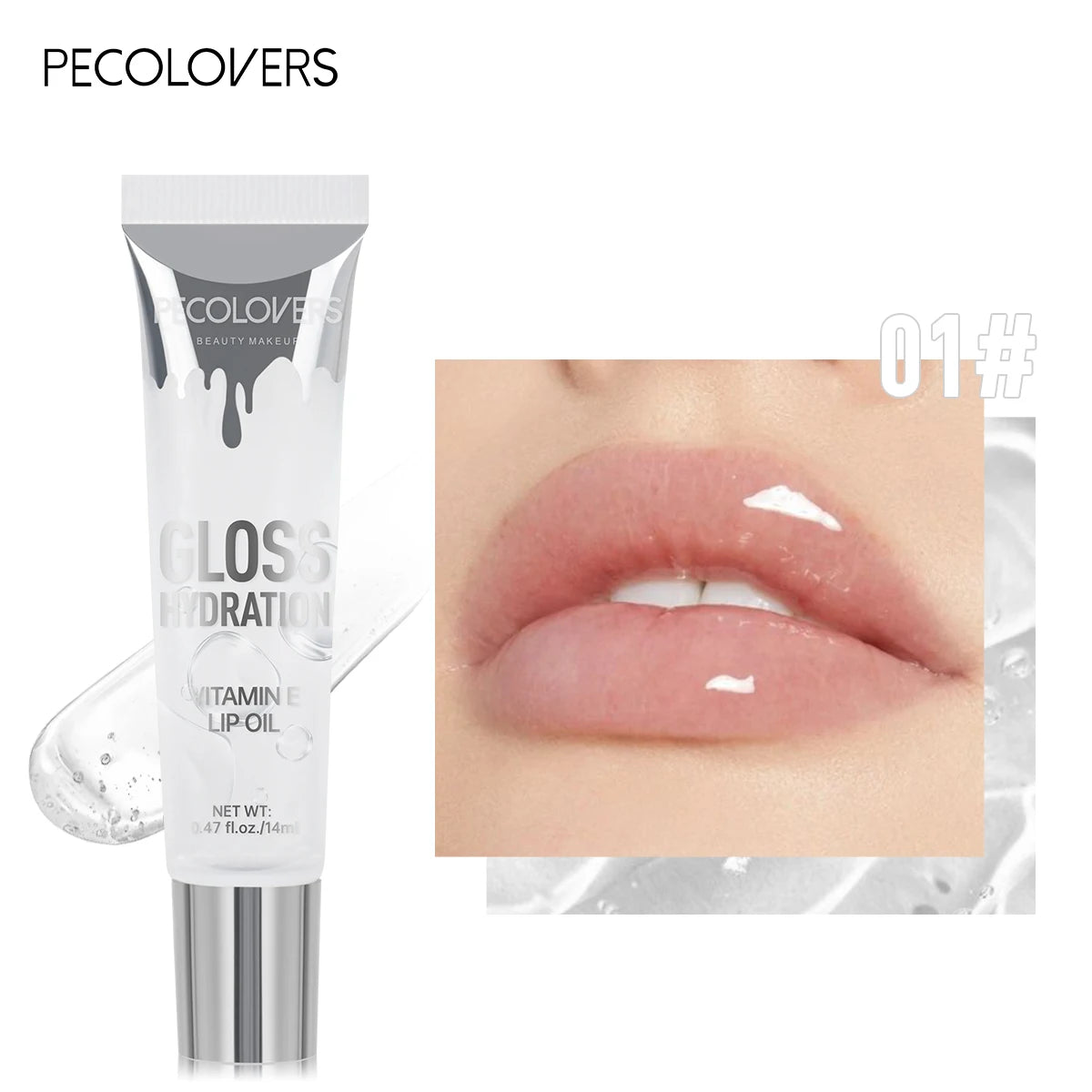 Crystal Jelly Lip Gloss Tube Lip Moisturizing Oil Shiny Lip Oil Moisturizing Women's Lip Gloss