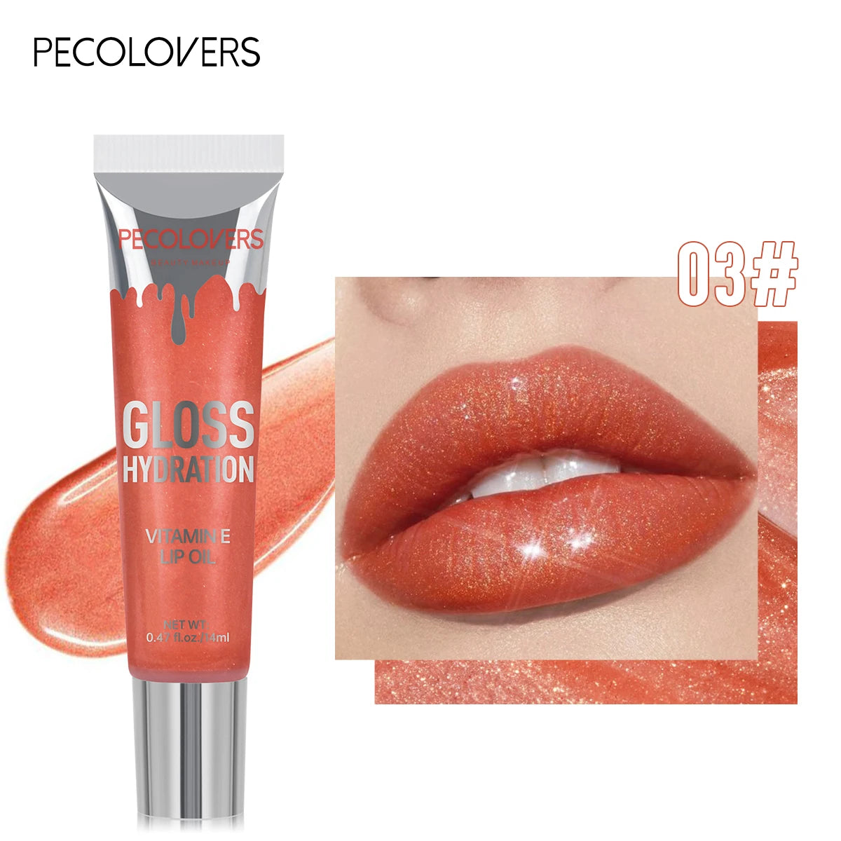 Crystal Jelly Lip Gloss Tube Lip Moisturizing Oil Shiny Lip Oil Moisturizing Women's Lip Gloss